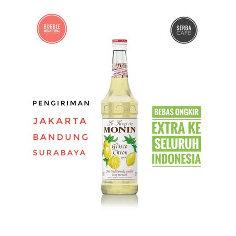 Jual Monin Syrup Glasco Lemon 700 Ml Serba Cafe Tokopedia