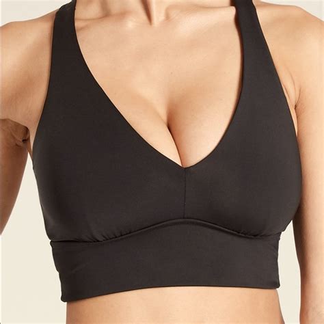 Athleta Swim Athleta Longline Plunge Bikini Top Black Nwt Poshmark