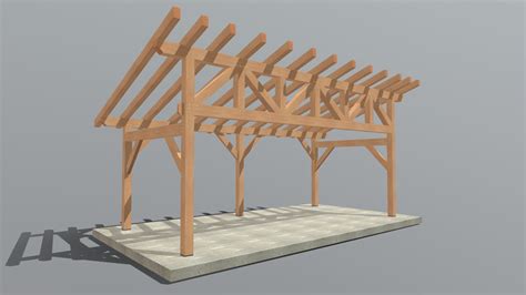 12x26 Sawmill Shed Plan 50313 3d Model By Timber Frame Hq