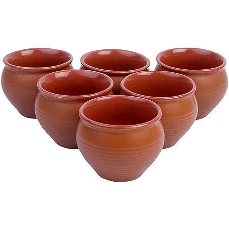 Buy Crocera Re Useable Kulhad Cups Set Of Pcs Brown Ceramic For