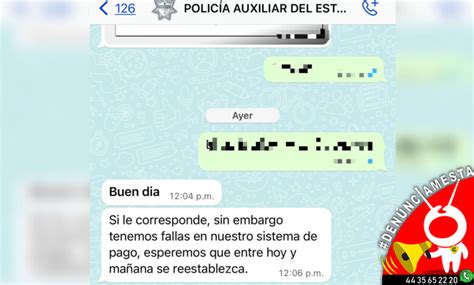 Denúnciamesta Elementos De La Policía Auxiliar Reportan Falta De Pago