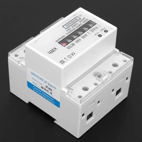 Shipenophy Compteur Kwh Monophas P Led Din Rail Consommation D