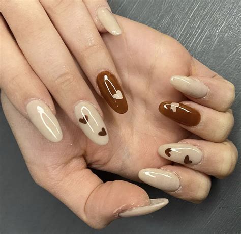 Yonailsbyyonna Brown Acrylic Nails Brown Nails Beige Nails