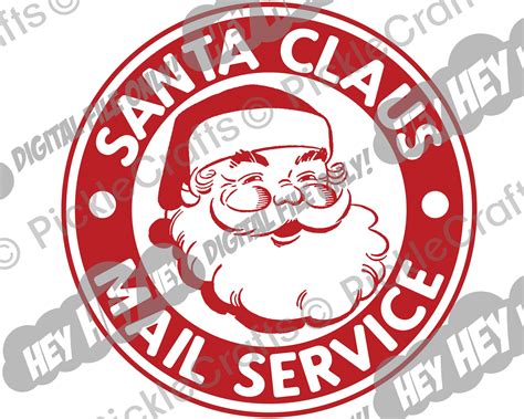 Christmas Santa Postmark Stamp Tag Bundle SVG PNG Digital Cut - Etsy UK