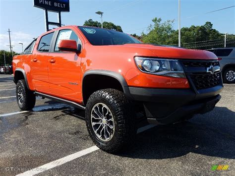 2019 Crush Orange Chevrolet Colorado Zr2 Crew Cab 4x4 129017695 Car Color