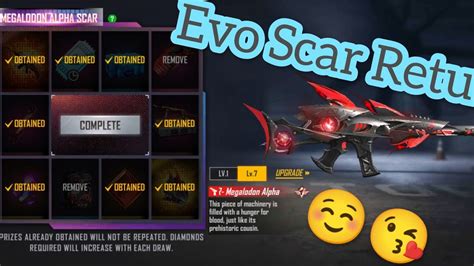 Free Fire Evo Scar Return Youtube