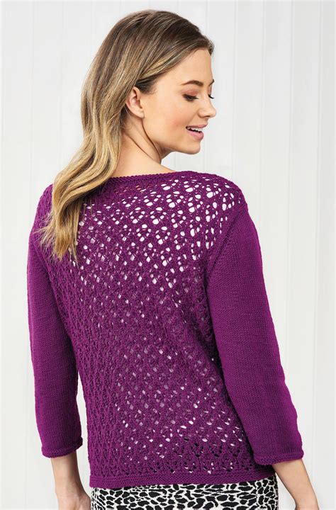 All Over Lace Cardigan Knitting Patterns Lets Knit Magazine Lace Cardigan Pattern