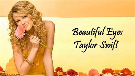 Taylor Swift Beautiful Eyes Lyrics Youtube