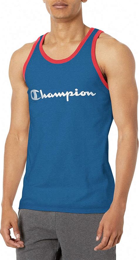 Champion Men S Classic Jersey Graphic Tank T Shirt Amazon Co Uk Clothing