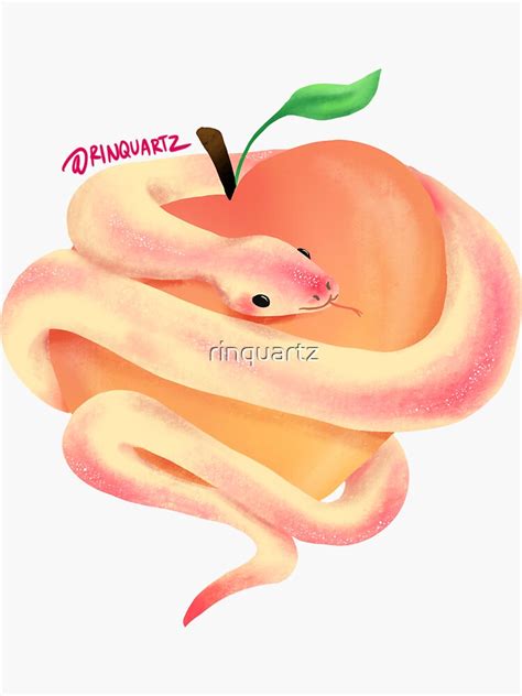 "peach snake" Sticker for Sale by rinquartz | Redbubble