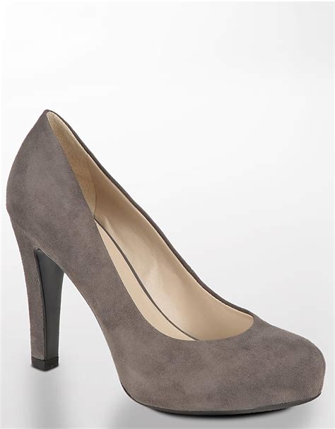 Franco Sarto Cicero Suede Pumps In Gray Lyst