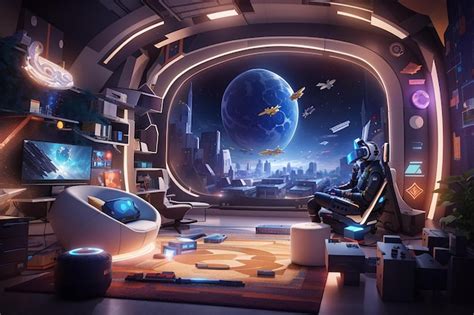 Premium AI Image | A VR Gaming Haven for Tomorrow's Gamers