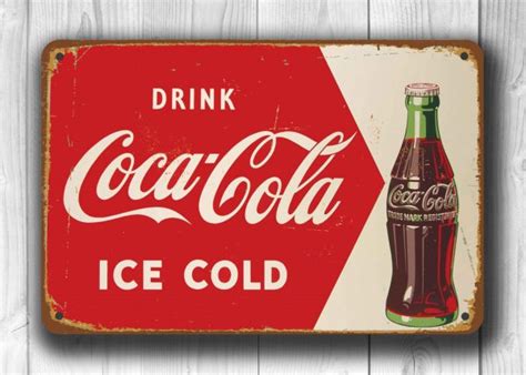 COCA COLA SIGN - Vintage style Coca Cola - Classic Metal Signs