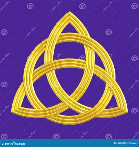 Trinity Knot Gold Triquetra Symbol Stock Illustration Image 45963690