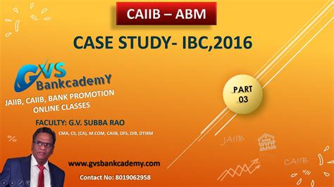 Caiib Abm Ibc Case Study Part Youtube