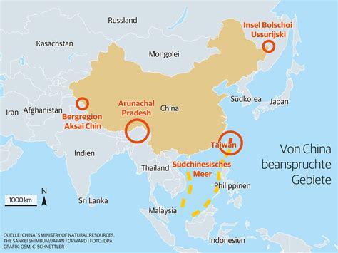 Expansive Territorialanspr Che China Zieht Seine Grenzen Neu