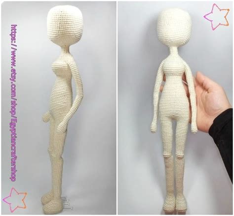 Amigurumi Curvy Doll Body Pattern 16 Inches Crochet Doll Body Pattern