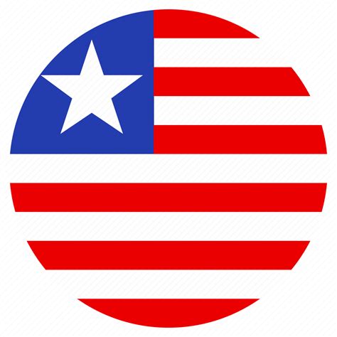 Circular Country Flag Liberia World Icon Download On Iconfinder