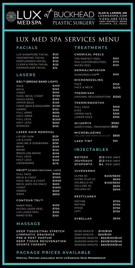 LUX Med Spa in Atlanta | Buckhead Plastic Surgery | 404.465.1234