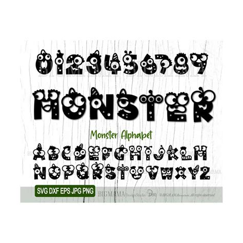 Monster Alphabet SVG,Numbers,Letters,Boy,Birthday Boy,Bundle - Inspire ...