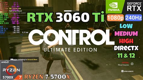 Control Rtx 3060 Ti Ryzen 7 5700x All Settings Gaming Test 2023