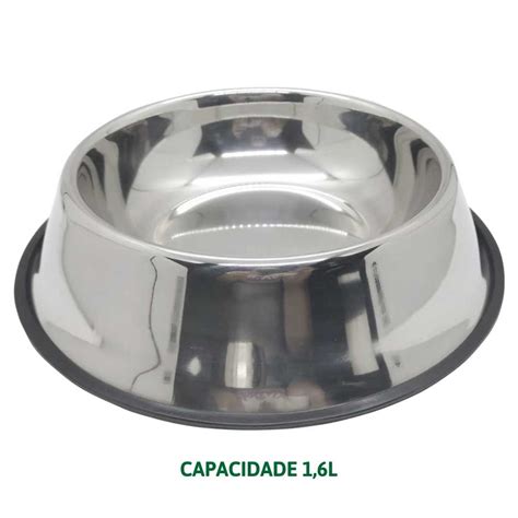 Comedouro Bebedouro Tigela Inox Para Pet Gato E Cachorro Antiderrapante