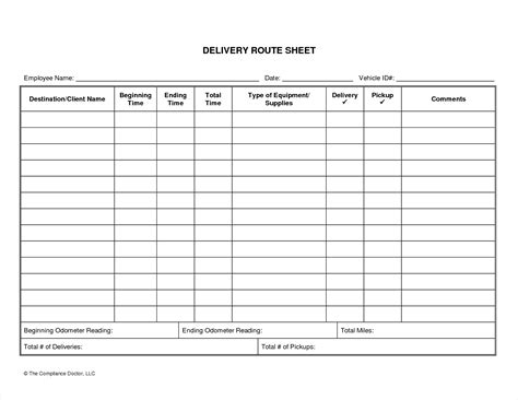 Printable Timesheet Template For Truck Drivers