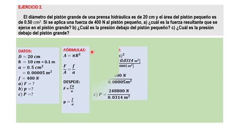 Principio De Pascal Ejercicios Resueltos Youtube