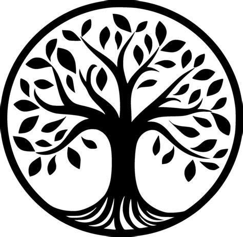 Tree Of Life Minimalist And Flat Logo Vector Illustration