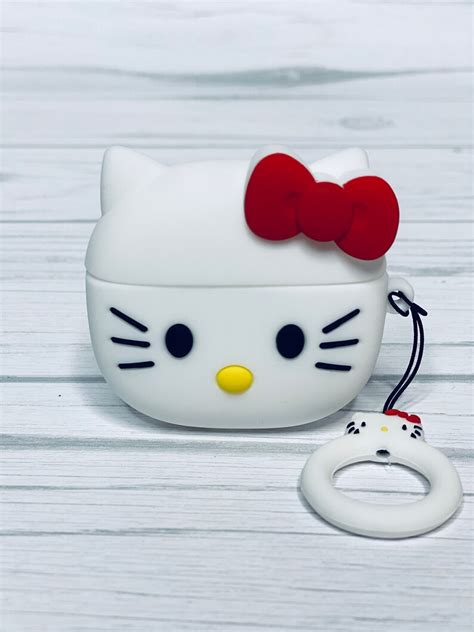 Hello Kitty With Bow Airpod Pro Case Cover For Wireless Etsy