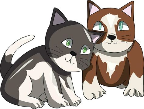 Two Cats Kittens Vector Illustration Drawing Cartoon Cute 35722160 Vector Art at Vecteezy