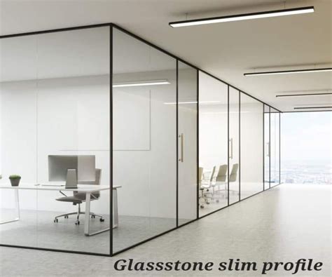 Aluminium Slim Profile Partition Finished Products Perfect Glass