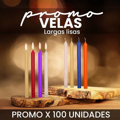 Promo Velas Largas Lisas X Unidades Colores A Elecci N