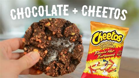 You Wont Believe How Good These Flamin Hot Cheetos Chocolate Cookies Taste Youtube