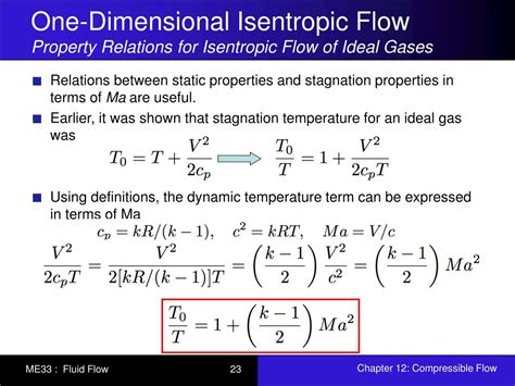 Isentropic Flow Table