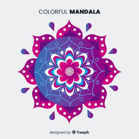 Fondo De Mandala Colorido Creativo Vector Gratis