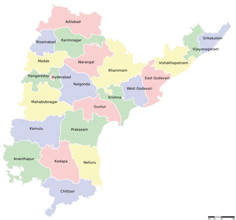 Fileandhra Pradesh Districts Mapsvg Wikipedia
