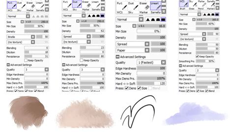 2 Brushes For Paint Tool Sai By Nightfallan On Deviantart