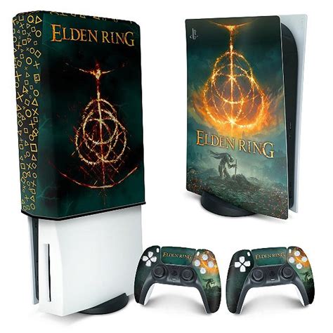 KIT PS5 Skin E Capa Anti Poeira Elden Ring Pop Arte Skins