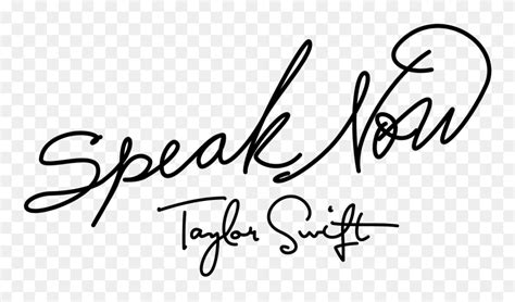 Speak Now - Taylor Swift Handwritten Cursive Word Art