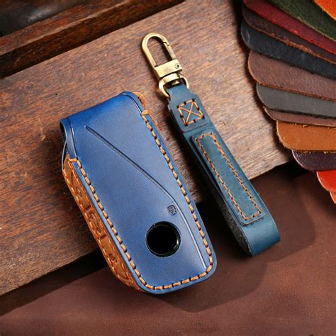 Leather Car Remote Smart Key Fob Case Cover For BMW Ix X7 I7 XM 2023