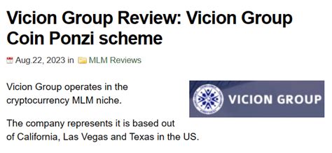 Vicion Group Review: Is This A Ponzi Scheme?