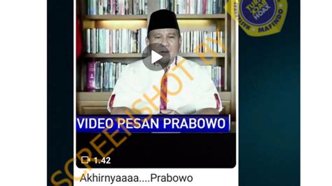 Video Prabowo Akui Kecurangan Pemilu Ternyata Hoaks Koma Id