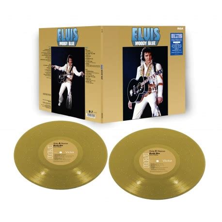 Elvis Presley Moody Blue Ftd Gold Sparkle Lp Vinyl Edition