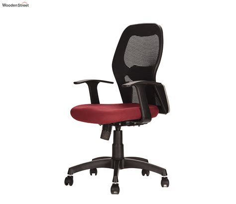 Buy Teal Cosmos Mid Back Ergonomic Mesh Chair Maroon At Off