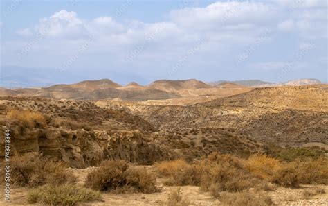 Paisaje desértico en las cercanías de Tabernas Almería España