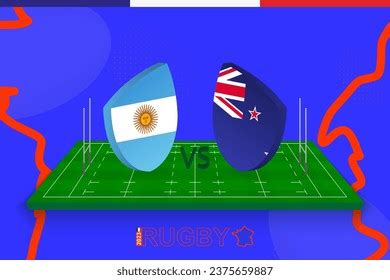 Rugby Team Argentina Vs New Zealand Stock Vector (Royalty Free) 2375659887 | Shutterstock