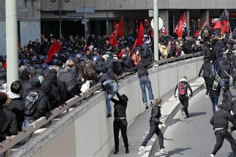 Anti Kapitalismus Demo Randale In Frankfurt Vor EZB DER SPIEGEL