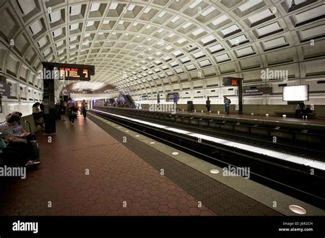 Smithsonian Metro Underground Train System Washington Dc Usa Stock