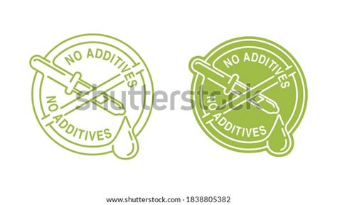 No Additives Thin Line Sign Crossed Stock Vector Royalty Free 1838805382